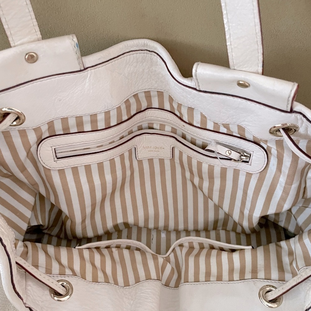 Ivory leather Kate Spade tote